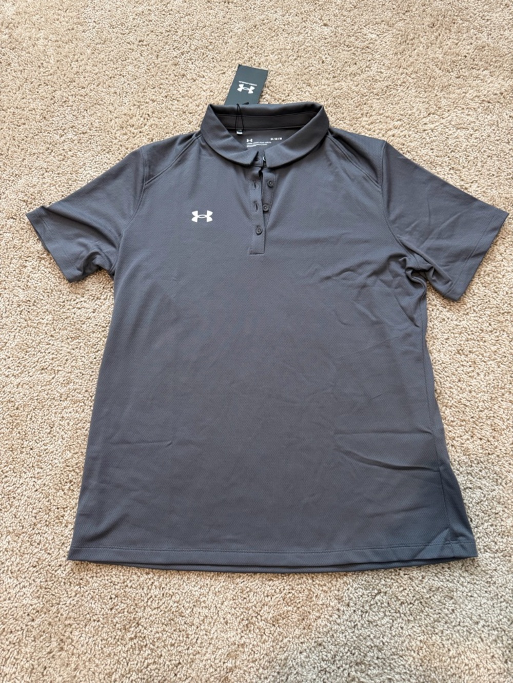 Under Armour Women’s Team Tech Polo Castlerock Gray Size M NWT Athletic Golf